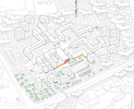 L'image montre un plan du quartier